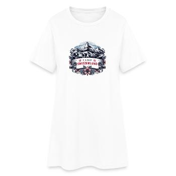 J’AIME LA SUISSE - Robe T-shirt Femme - blanc - Devant