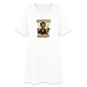 Faim d’espresso - Robe T-shirt Femme - blanc - Devant