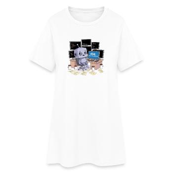 404: Schlaf nicht gefunden - Frauen T-Shirt-Kleid - Weiß - Vorne