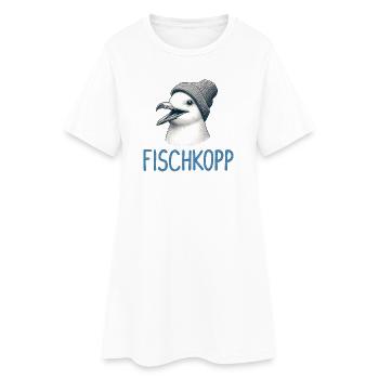 Moin Möwe Vogel Fischkopp Hamburg Beanie Mütze - Frauen T-Shirt-Kleid - Weiß - Vorne