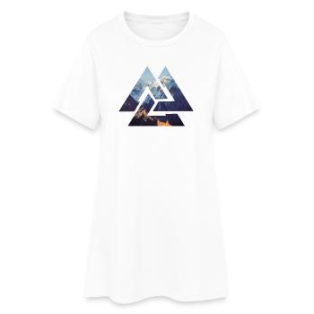 Montagnes Viking Valknut Nature Montagne - Robe T-shirt Femme - blanc - Devant