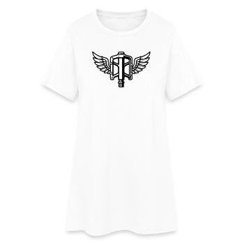 Pedal with wings - Women’s T-Shirt Dress - white - Front