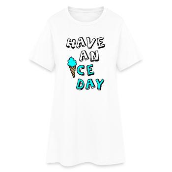 crème glacée bande dessinée vacances d’été dictons sympas crème glacée amusant - Robe T-shirt Femme - blanc - Devant