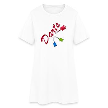 Fléchettes colorées avec lettrage de fléchettes - Robe T-shirt Femme - blanc - Devant