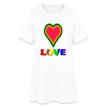 De l’amour naît encore plus d’amour - Robe T-shirt Femme - blanc - Devant