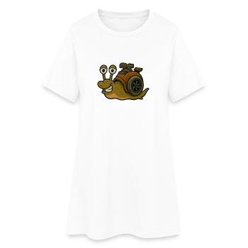 Peur de la lenteur - Snail Design - Robe T-shirt Femme - blanc - Devant