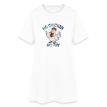 Humorous hen - Women’s T-Shirt Dress - white - Front