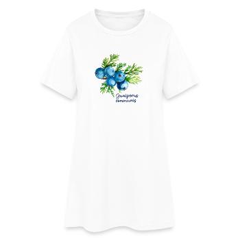 Juniperus communis - illustration botanique - Robe T-shirt Femme - blanc - Devant