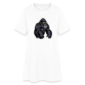 Gorille - Robe T-shirt Femme - blanc - Devant