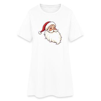 Père Noël - Robe T-shirt Femme - blanc - Devant