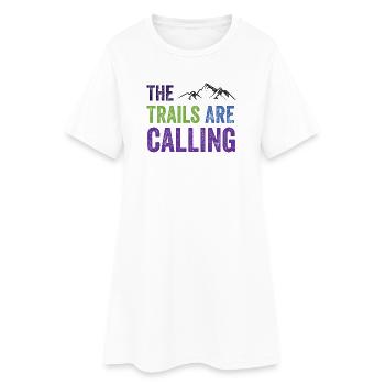 Les sentiers vous appellent - Robe T-shirt Femme - blanc - Devant