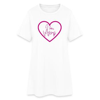 Je m’aime - Robe T-shirt Femme - blanc - Devant