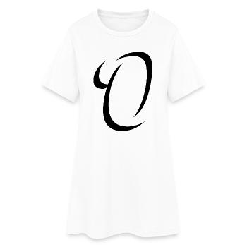 Letter O, Name, der Buchstabe O - Frauen T-Shirt-Kleid - Weiß - Vorne