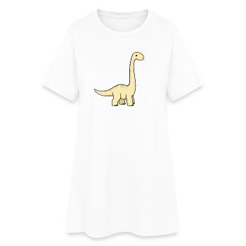 Dinosaure Brachiosaure - Robe T-shirt Femme - blanc - Devant