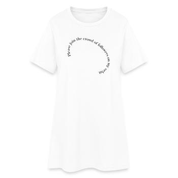 Mein Orbit - Frauen T-Shirt-Kleid - Weiß - Vorne