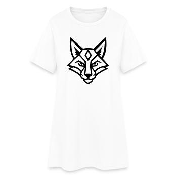 Renard géométrique stylisé - Robe T-shirt Femme - blanc - Devant