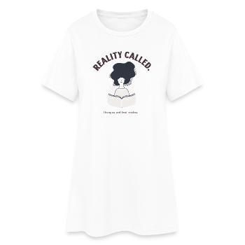 Priorities: Books - Women’s T-Shirt Dress - white - Front