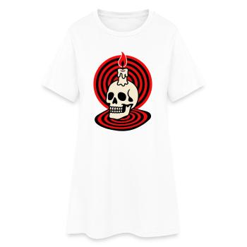 Crâne Hypno - Robe T-shirt Femme - blanc - Devant