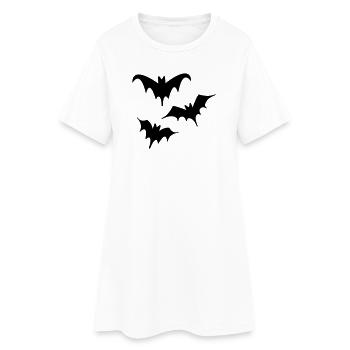 Bats Halloween Art Trio - Women’s T-Shirt Dress - white - Front