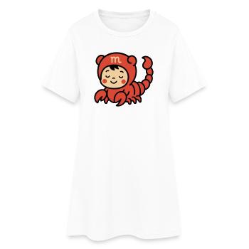 Signe du zodiaque Astro Scorpion mignon - Robe T-shirt Femme - blanc - Devant