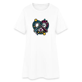 Cyber bretzel - Robe T-shirt Femme - blanc - Devant