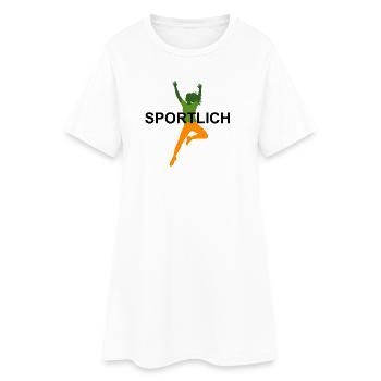 Illustration de femme sportive vive - Robe T-shirt Femme - blanc - Devant