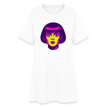 Hypno Beauté Années 60 - Robe T-shirt Femme - blanc - Devant