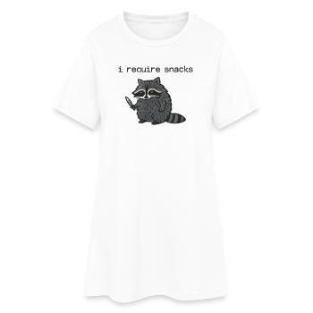 Raton Masqué Avec Couteau Drole - Robe T-shirt Femme - blanc - Devant