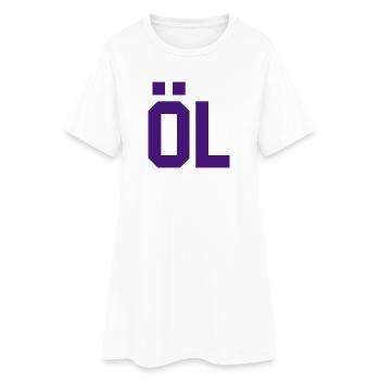 Abstract Geometric Pattern Design - Women’s T-Shirt Dress - white - Front