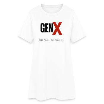 GenX Statement Motif T-Shirt - Robe T-shirt Femme - blanc - Devant