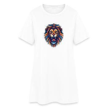 Lion - Robe T-shirt Femme - blanc - Devant