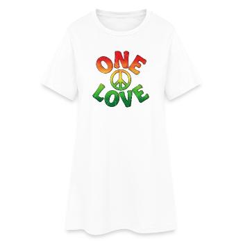 Life Is Better With Reggae Rasta Vibes Culture - Frauen T-Shirt-Kleid - Weiß - Vorne