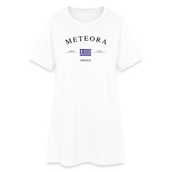 Meteora Greece – Holiday Souvenir &amp; Gift - Women’s T-Shirt Dress - white - Front