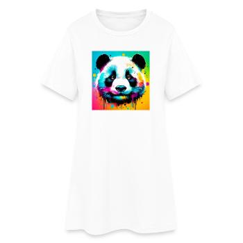 panda - Robe T-shirt Femme - blanc - Devant