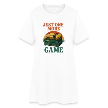 Illustration d'une pile de jeux rétro - Robe T-shirt Femme - blanc - Devant