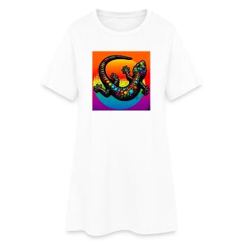 Gecko - Women’s T-Shirt Dress - white - Front