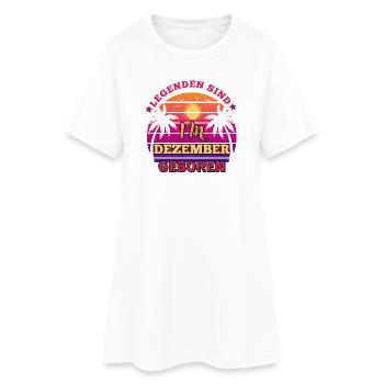 Legenden sind im Dezember geboren - Geburtstag  - Frauen T-Shirt-Kleid - Weiß - Vorne