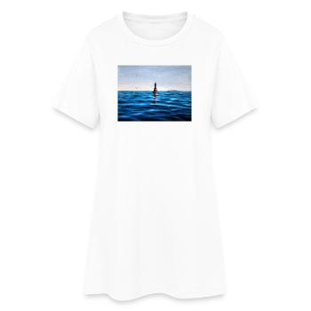 Phare sur le calme bleu de la mer Adriatique Croatie - Robe T-shirt Femme - blanc - Devant