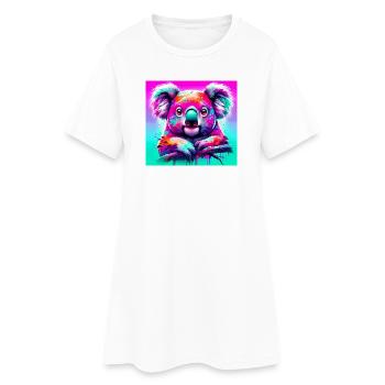 Koala - Robe T-shirt Femme - blanc - Devant