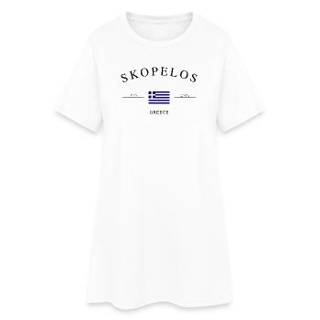 Skopelos, Grèce – Souvenirs et cadeaux de vacances - Robe T-shirt Femme - blanc - Devant