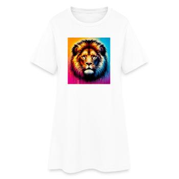 lion - Women’s T-Shirt Dress - white - Front