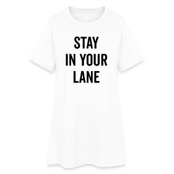 Restez dans votre voie - Robe T-shirt Femme - blanc - Devant