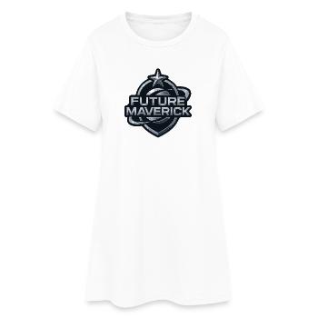 Future Maverick – Emblème chromé - Robe T-shirt Femme - blanc - Devant