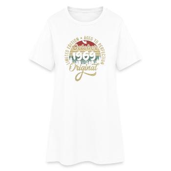 oktober 1969 Jahrestag oktober 1969 oktober - Frauen T-Shirt-Kleid - Weiß - Vorne