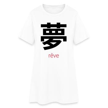夢 – Yume, le Rêve japonais - Robe T-shirt Femme - blanc - Devant