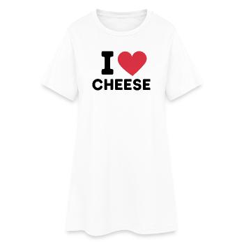 Citation J'aime le fromage, amateur de nourriture - Robe T-shirt Femme - blanc - Devant