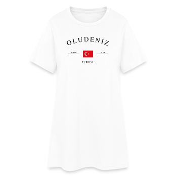 Oludeniz Turquie – Souvenir et cadeau de Noël - Robe T-shirt Femme - blanc - Devant
