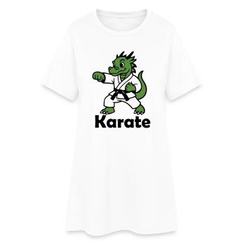 Karate Drache - Frauen T-Shirt-Kleid - Weiß - Vorne