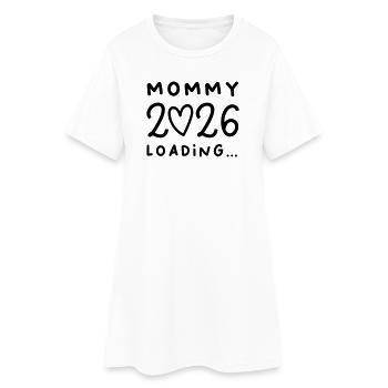 Mommy 2026 - Frauen T-Shirt-Kleid - Weiß - Vorne