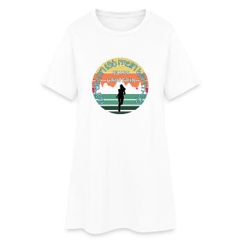 Ultra runner - le marathon est mon échauffement - Robe T-shirt Femme - blanc - Devant